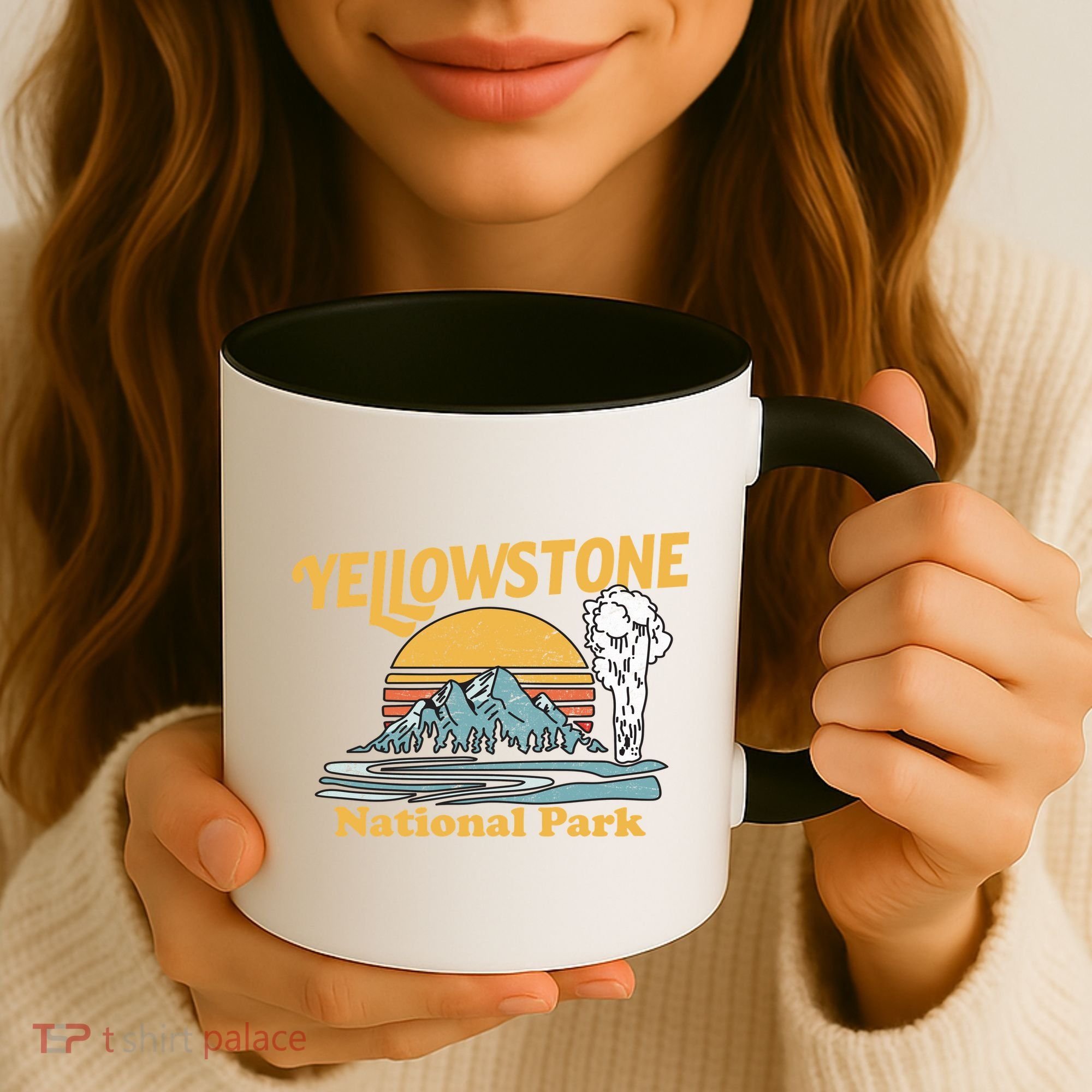 Yellow Stone Park Retro Coffee Mug