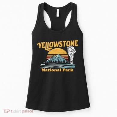 Yellow Stone Park Retro Women's Tank Top