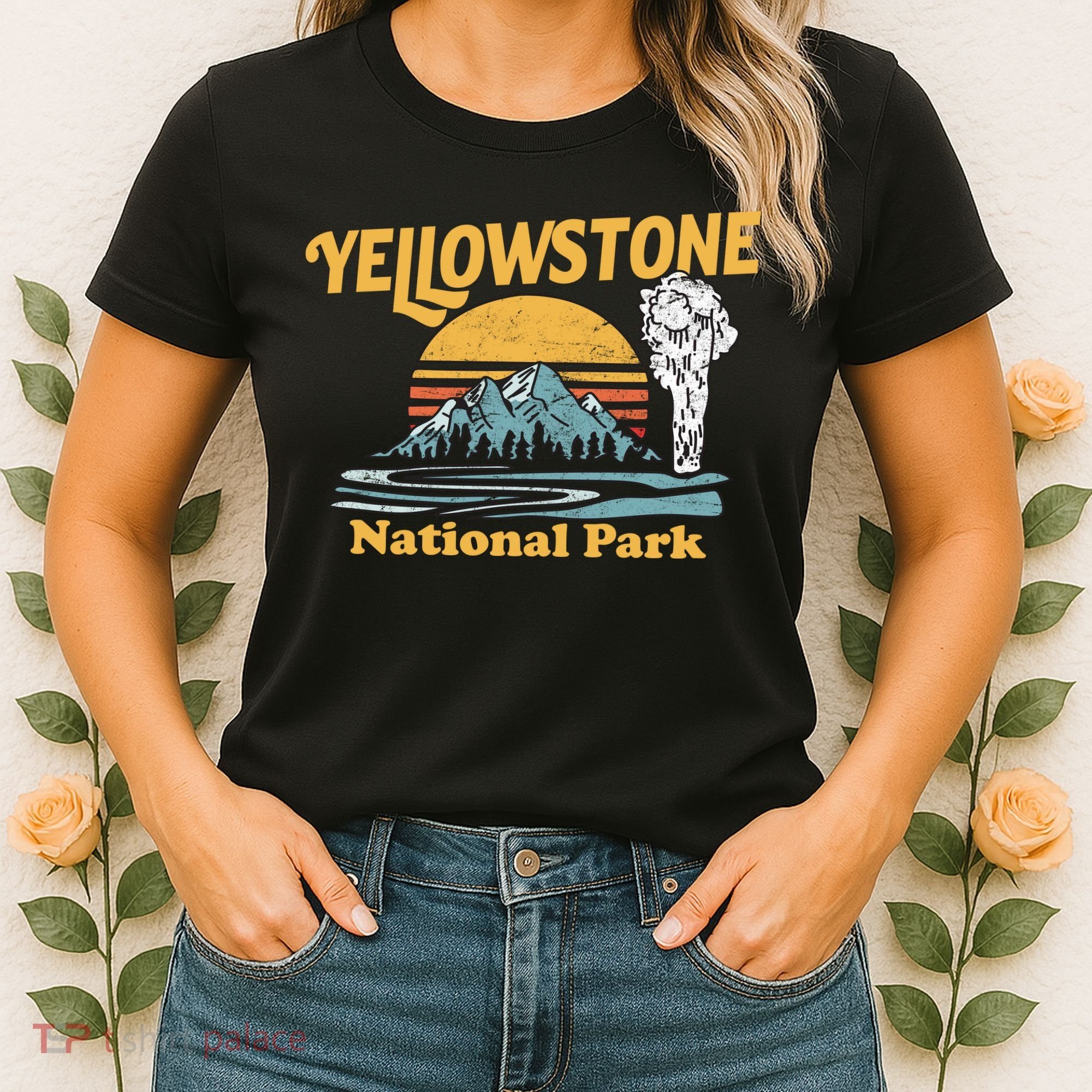 Yellow Stone Park Retro Women's T-Shirt