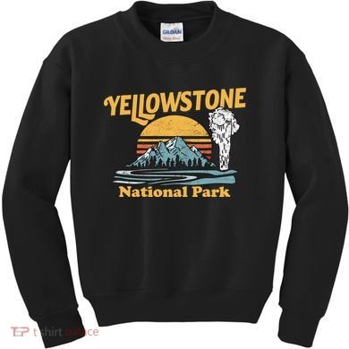 Yellow Stone Park Retro Kids Sweatshirt