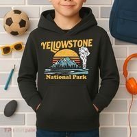 Yellow Stone Park Retro Kids Hoodie thumb 2