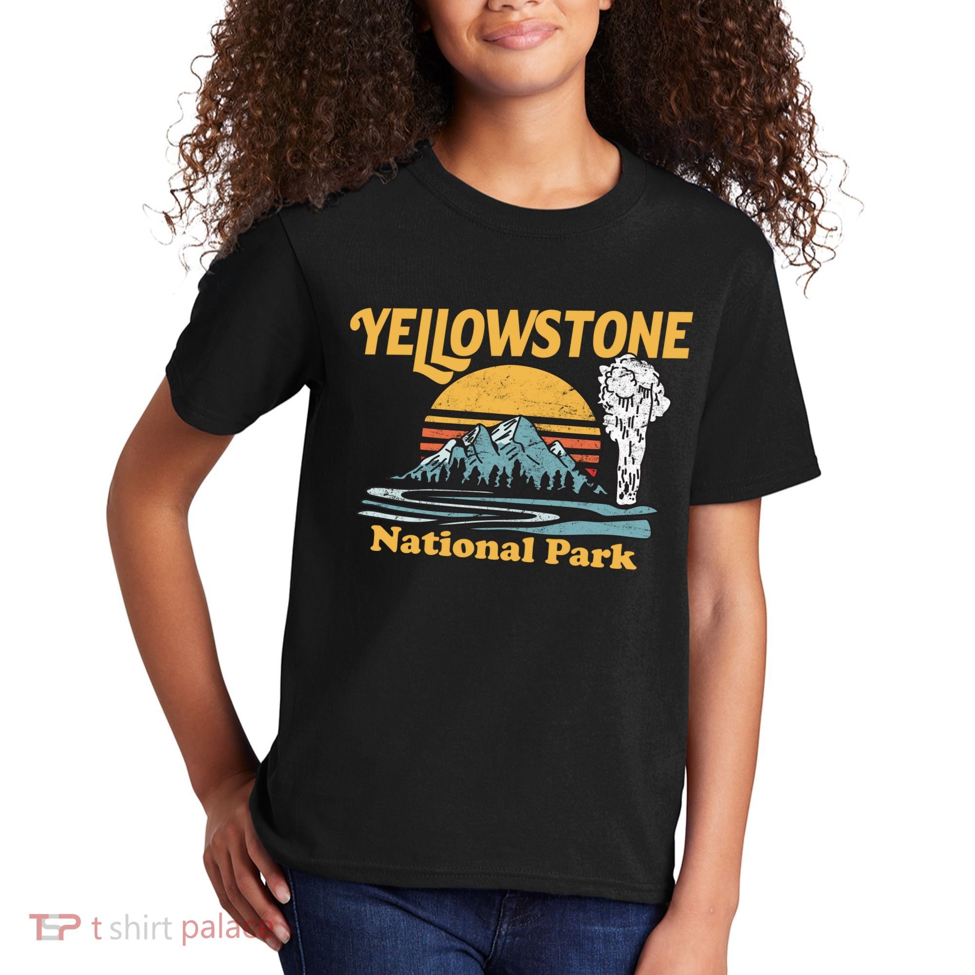 Yellow Stone Park Retro Kids T-Shirt