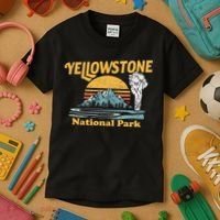 Yellow Stone Park Retro Kids T-Shirt thumb 3