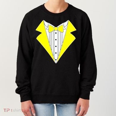 Yellow Tuxedo Tux Wedding Women's Sweatshirt