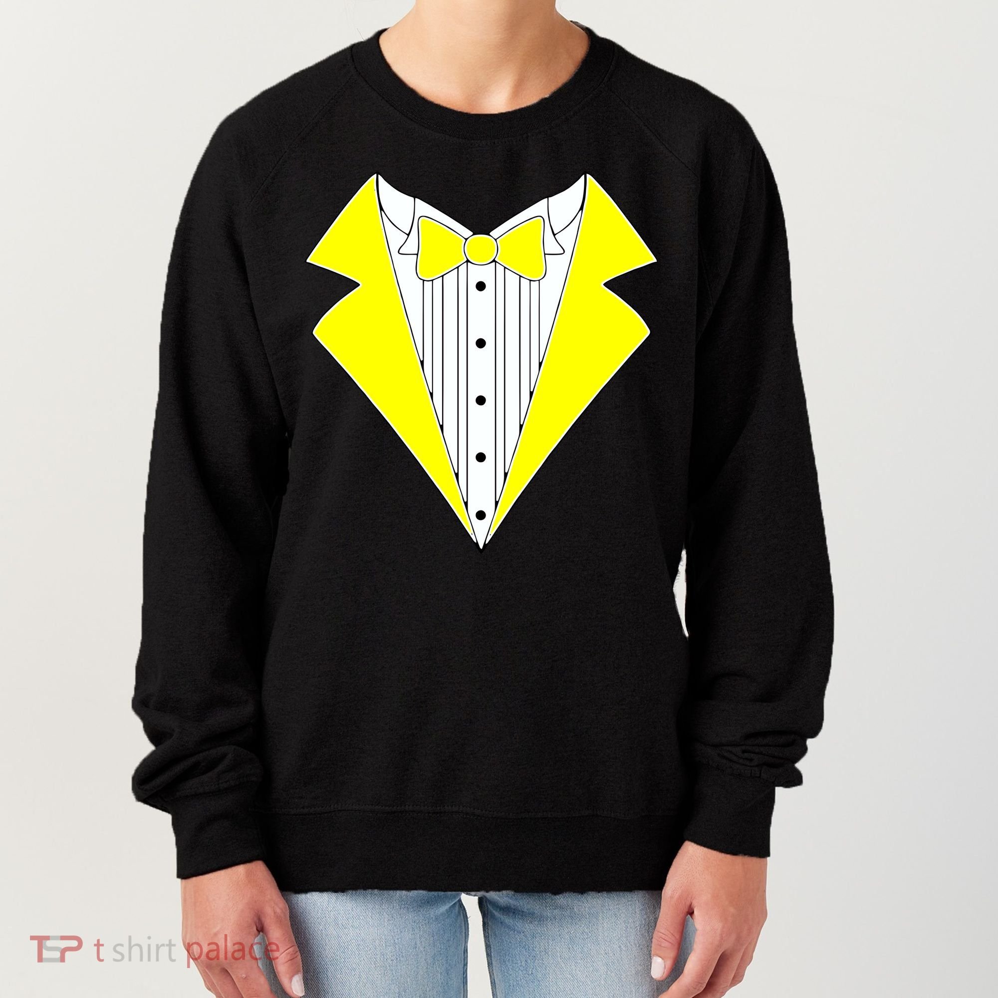Yellow Tuxedo Tux Wedding Women's Sweatshirt