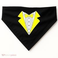 Yellow Tuxedo Tux Wedding USA-Made Doggie Bandana thumb 0