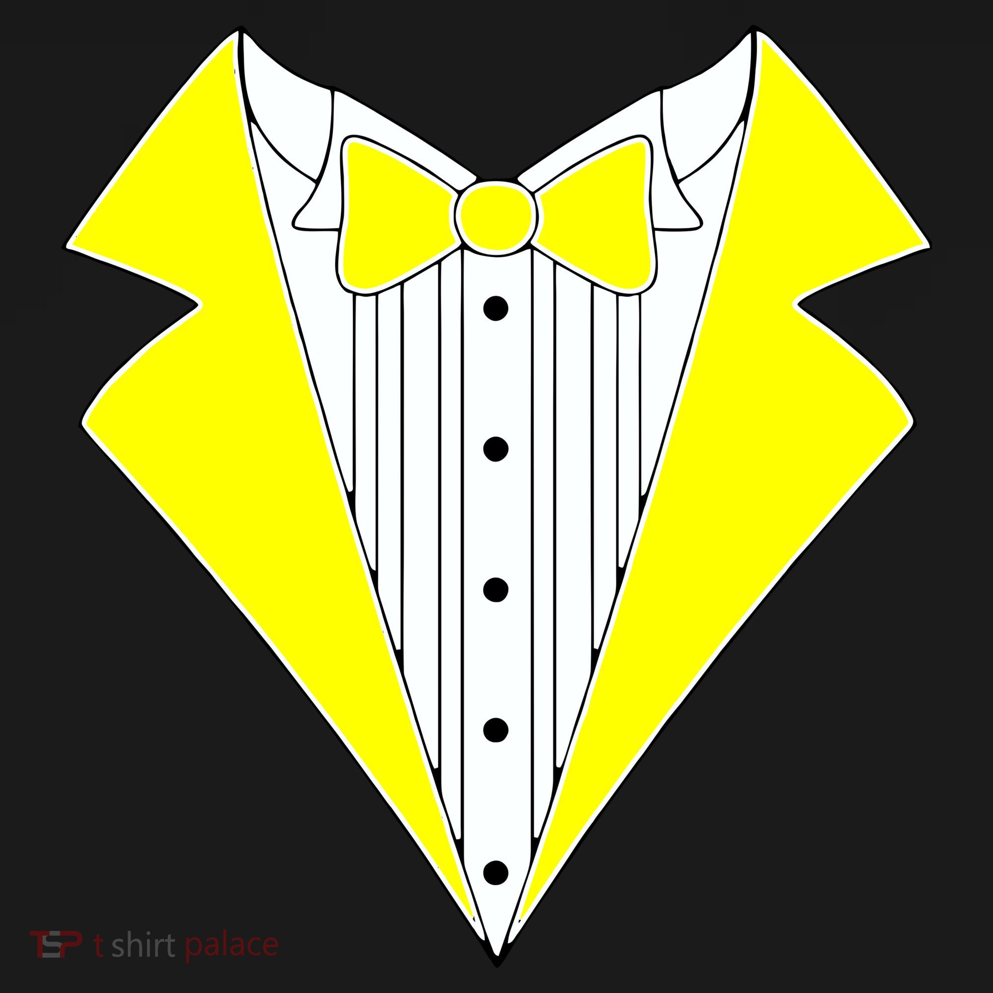 Yellow Tuxedo Tux Wedding USA-Made Doggie Bandana
