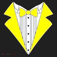 Yellow Tuxedo Tux Wedding Beanie thumb 2