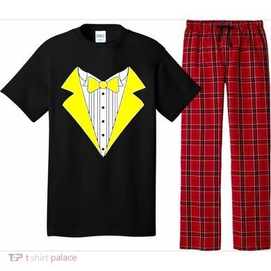 Yellow Tuxedo Tux Wedding Pajama Set