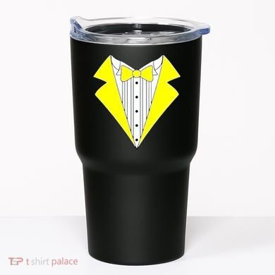 Yellow Tuxedo Tux Wedding Tumbler