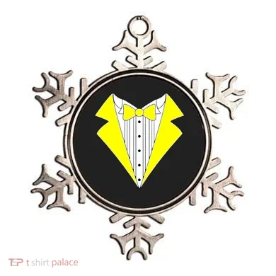Yellow Tuxedo Tux Wedding Ornament