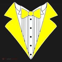 Yellow Tuxedo Tux Wedding Ornament thumb 1