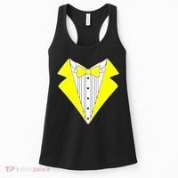 Yellow Tuxedo Tux Wedding Women's Tank Top thumb 0