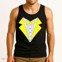 Yellow Tuxedo Tux Wedding Tank Top thumb 3