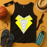 Yellow Tuxedo Tux Wedding Tank Top thumb 4