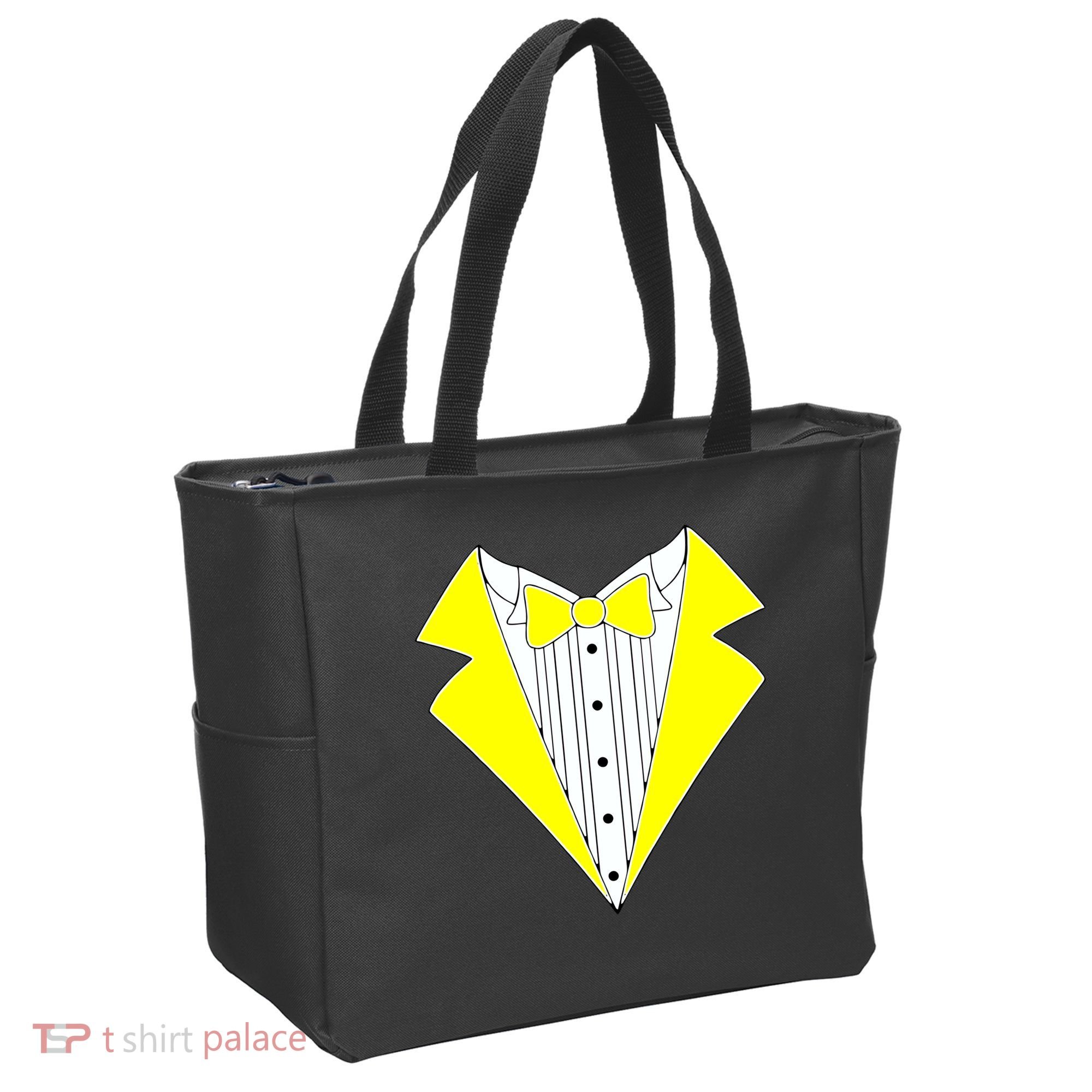Yellow Tuxedo Tux Wedding Tote Bag