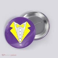 Yellow Tuxedo Tux Wedding Button thumb 0