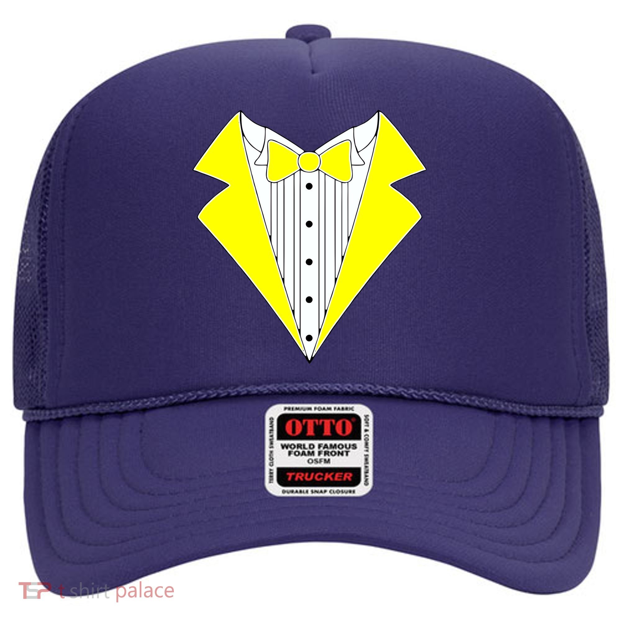 Yellow Tuxedo Tux Wedding Hat