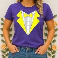 Yellow Tuxedo Tux Wedding Women's T-Shirt thumb 2