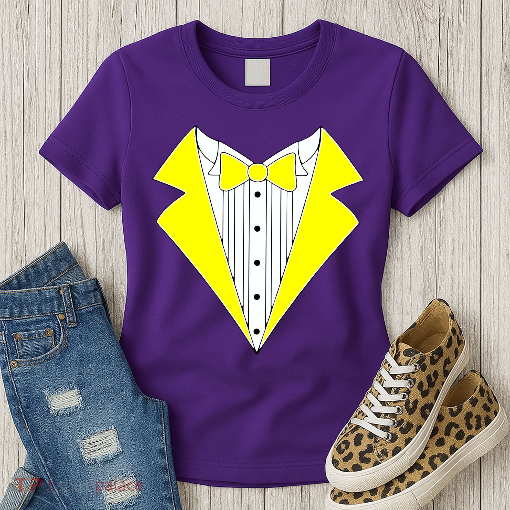 Yellow Tuxedo Tux Wedding Women's T-Shirt