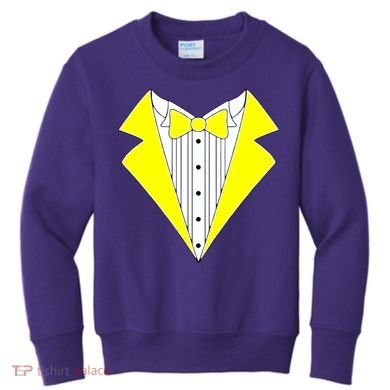 Yellow Tuxedo Tux Wedding Kids Sweatshirt