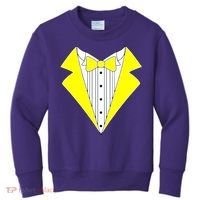 Yellow Tuxedo Tux Wedding Kids Sweatshirt thumb 0