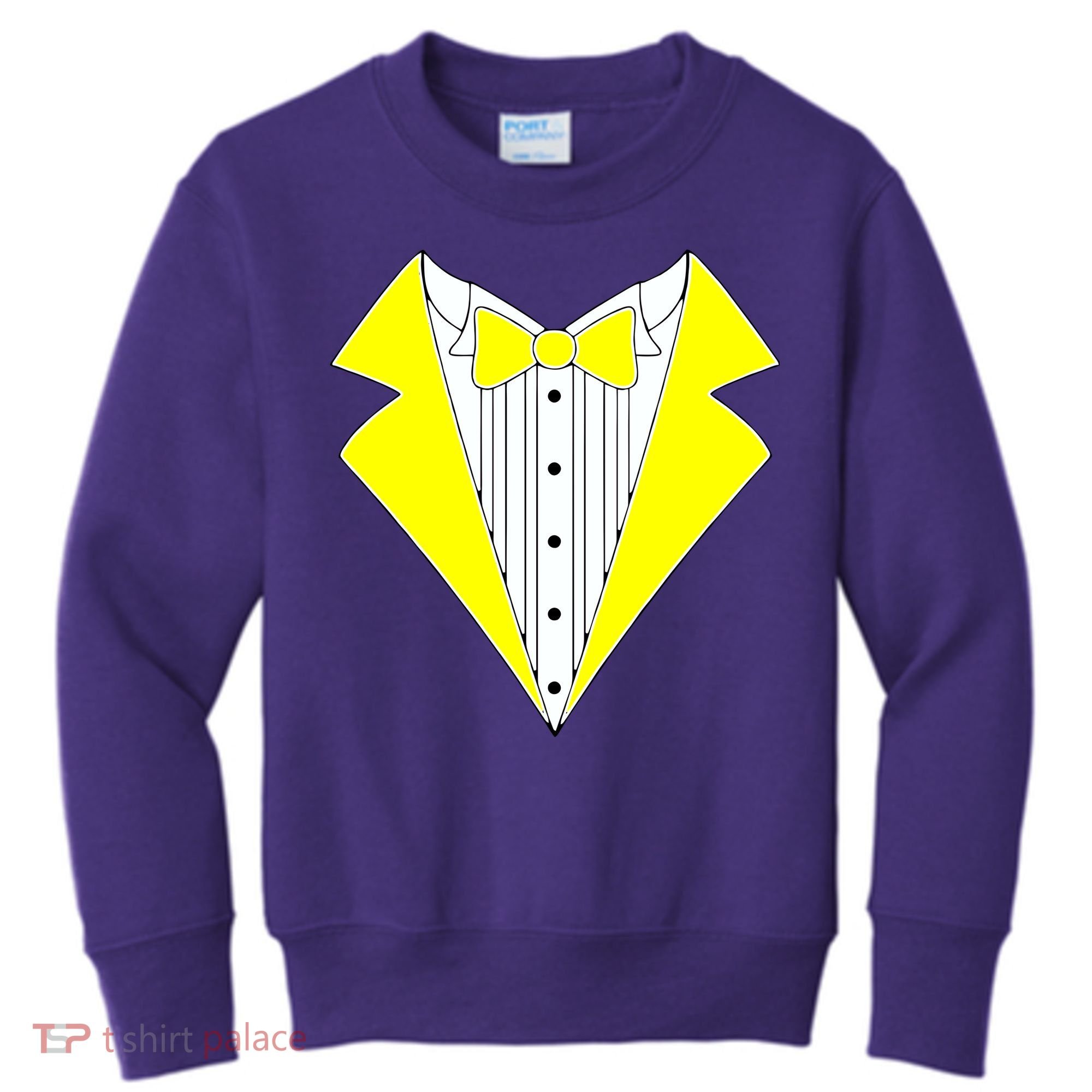 Yellow Tuxedo Tux Wedding Kids Sweatshirt