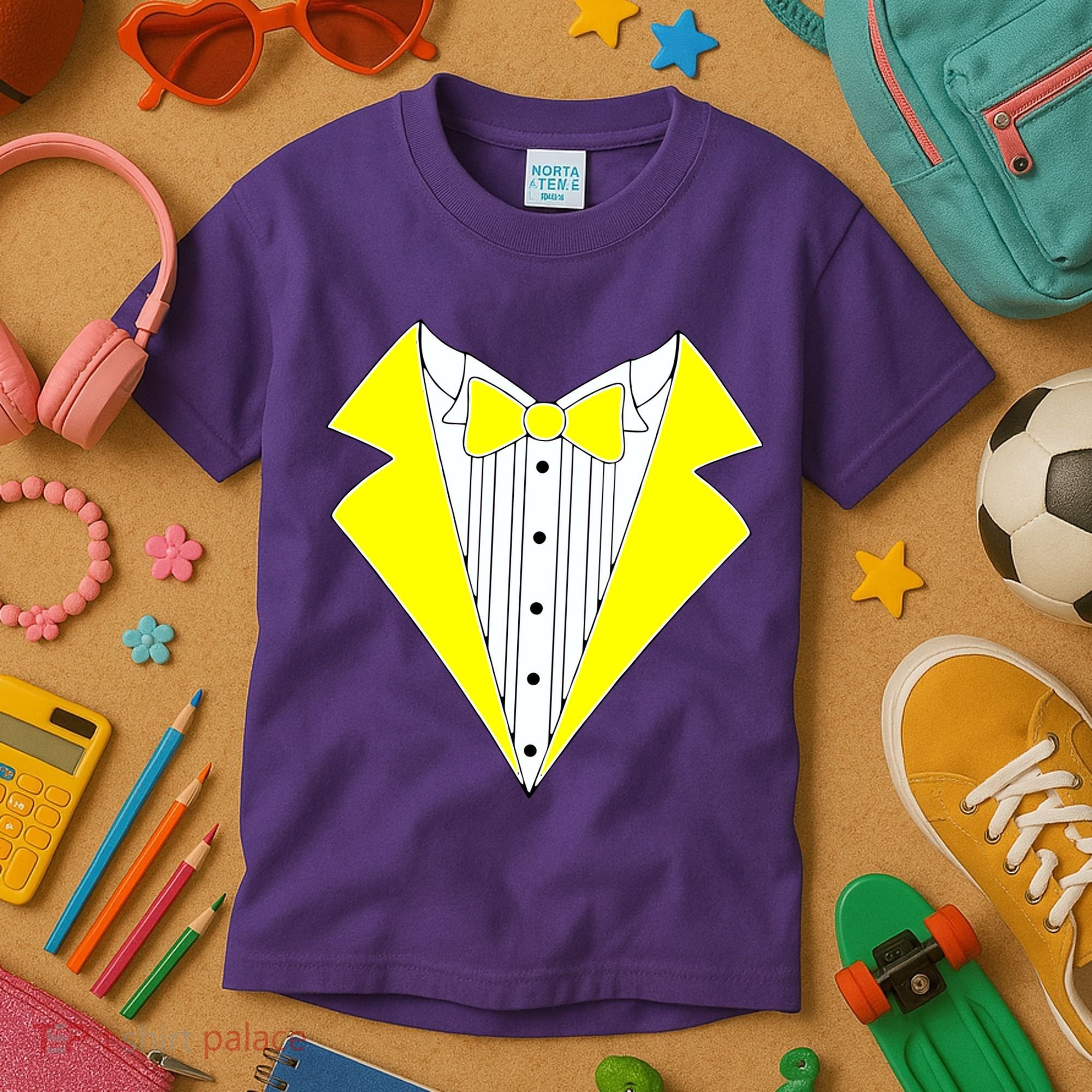 Yellow Tuxedo Tux Wedding Kids T-Shirt