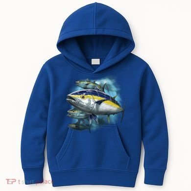 Yellowfin Tuna Swim Kids Hoodie