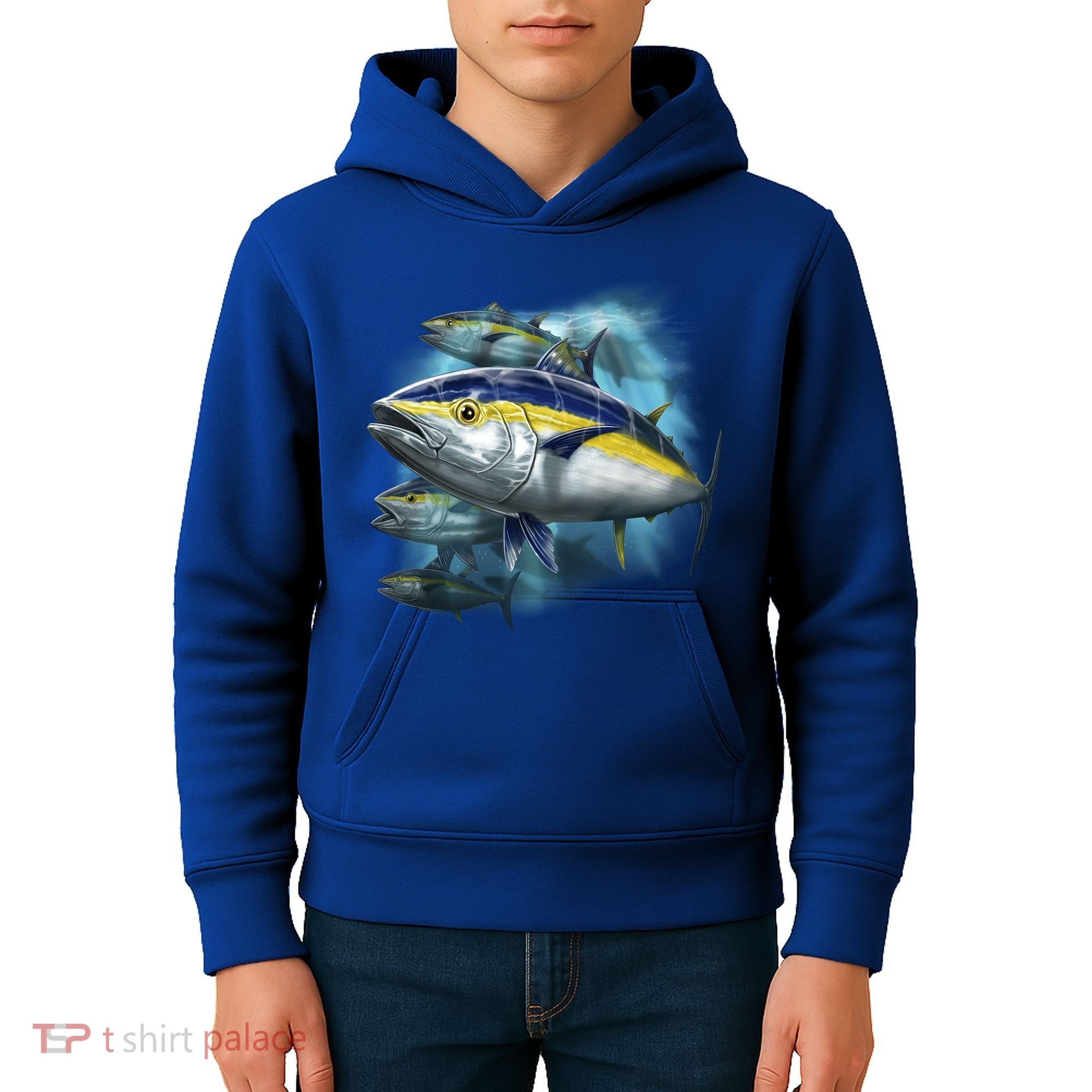 Yellowfin Tuna Swim Kids Hoodie