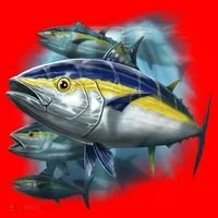 Yellowfin Tuna Swim Santa Hat thumb 1