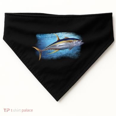 Yellowfin Tuna Swimming USA-Made Doggie Bandana