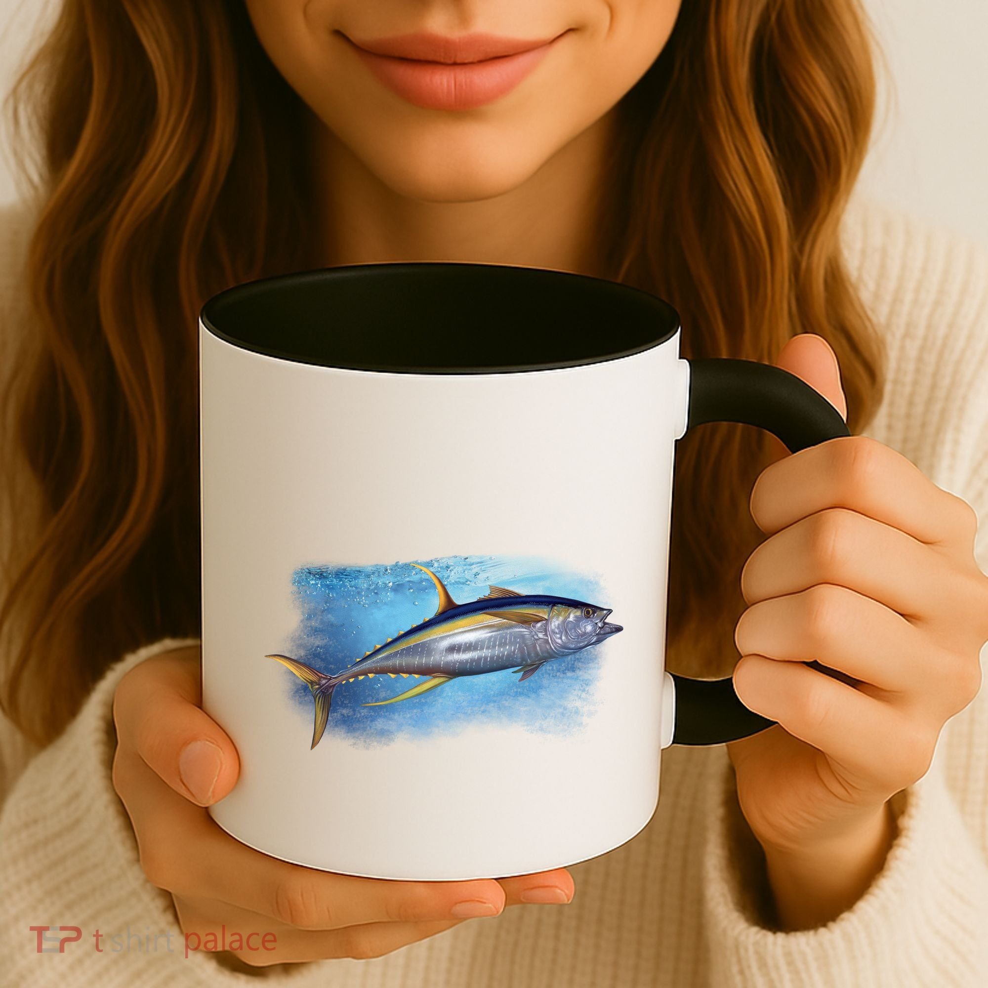 Yellowfin Tuna Swimming Coffee Mug