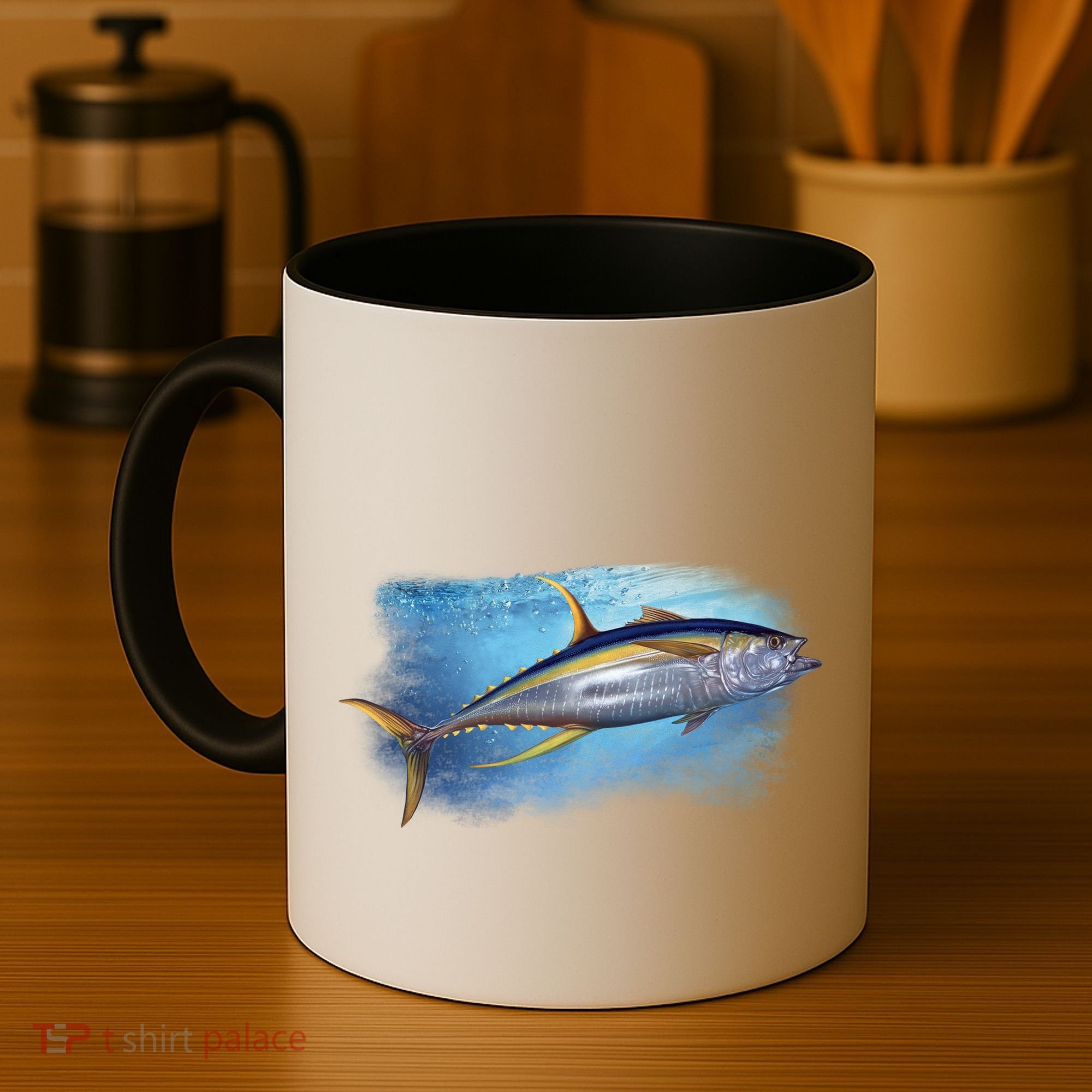 Yellowfin Tuna Swimming Coffee Mug
