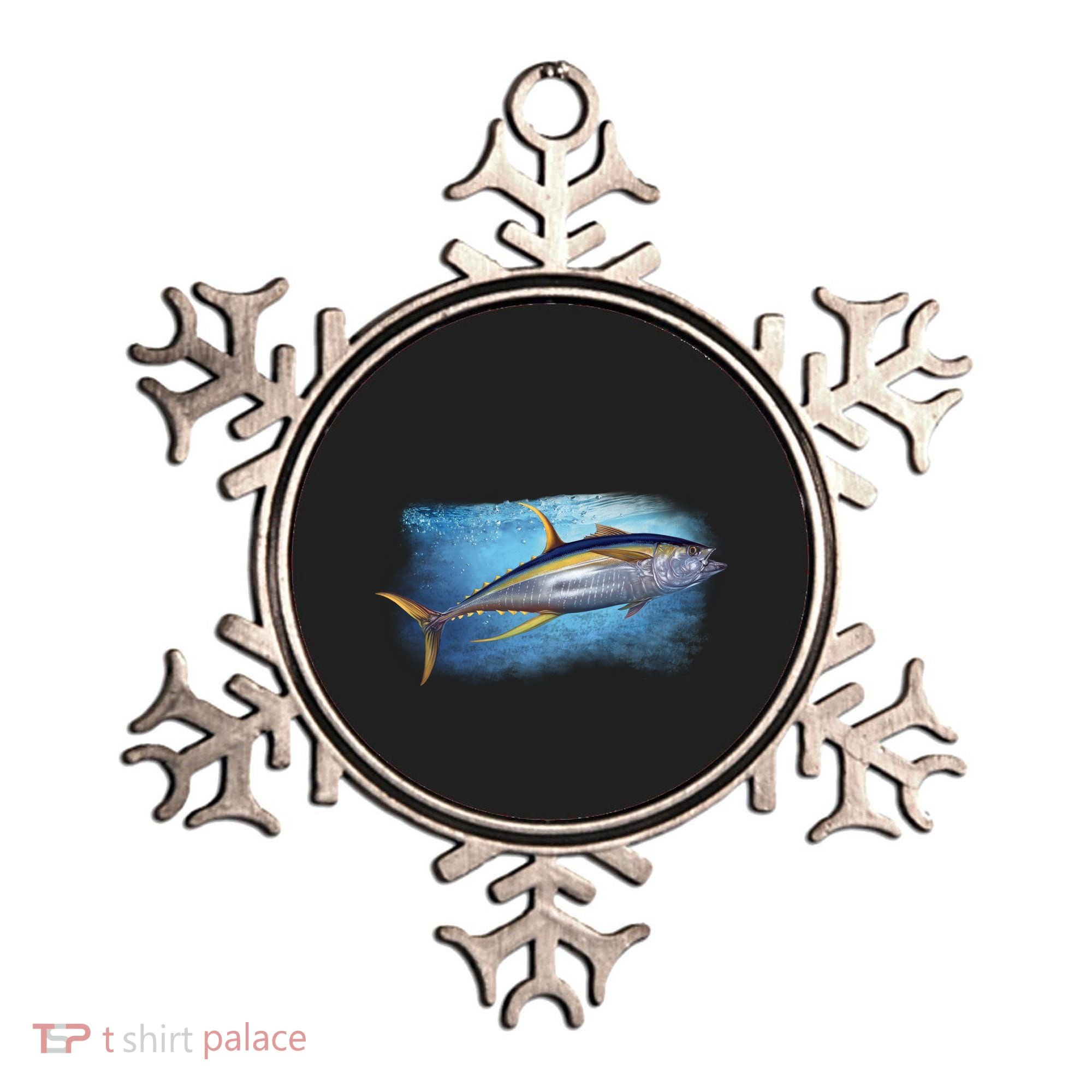 Yellowfin Tuna Swimming Ornament
