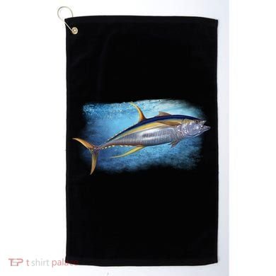 Yellowfin Tuna Swimming Golf Towel