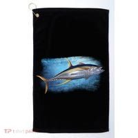 Yellowfin Tuna Swimming Golf Towel thumb 0