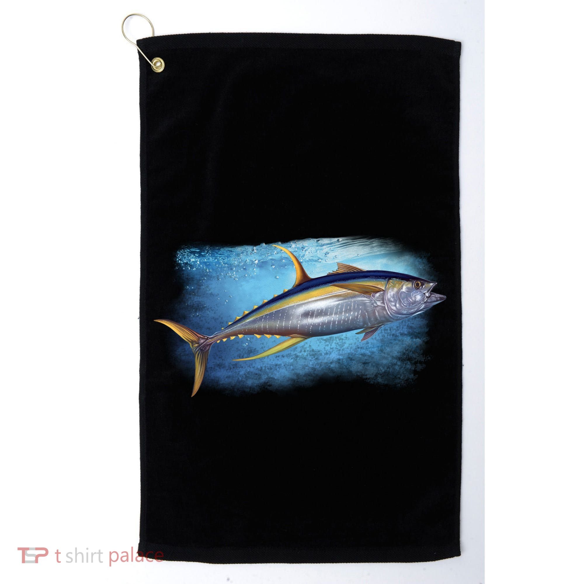 Yellowfin Tuna Swimming Golf Towel