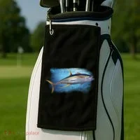 Yellowfin Tuna Swimming Golf Towel thumb 2