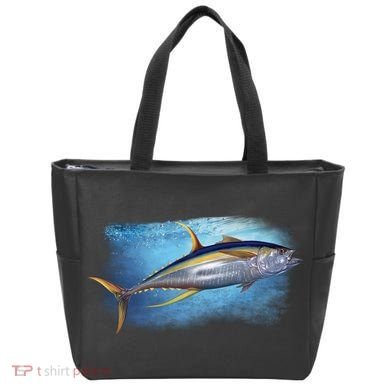 Yellowfin Tuna Swimming Tote Bag