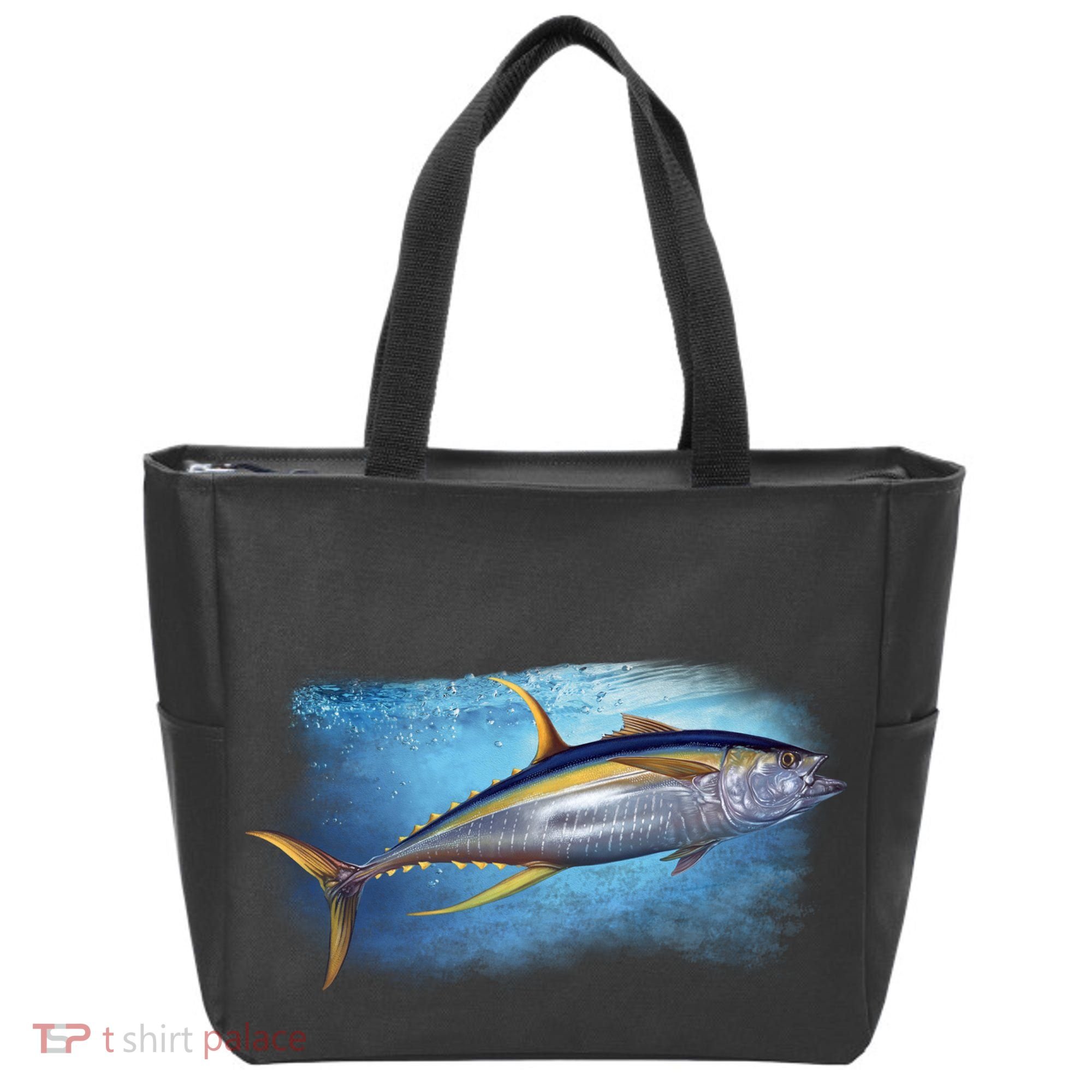 Yellowfin Tuna Swimming Tote Bag