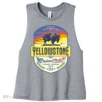 Yellowstone National Park Women's Racerback Cropped Tank thumb 0