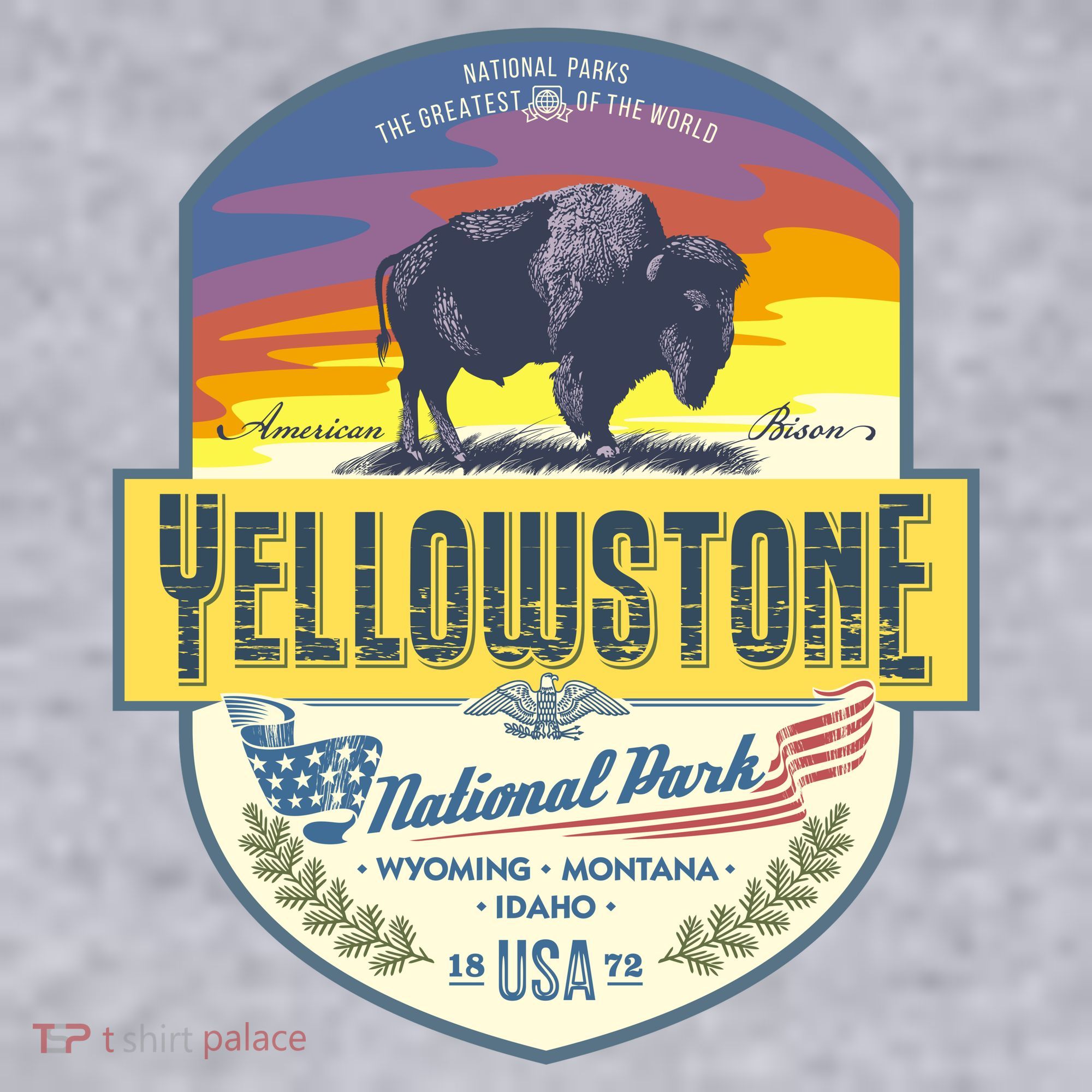 Yellowstone National Park Women's Racerback Cropped Tank
