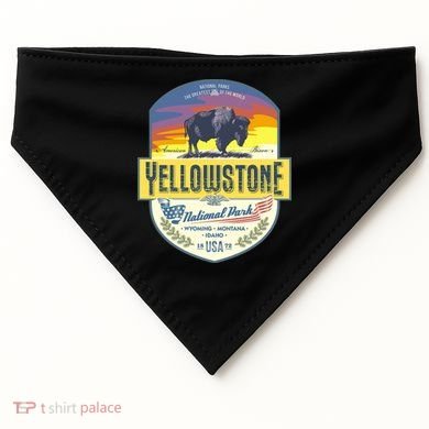 Yellowstone National Park USA-Made Doggie Bandana