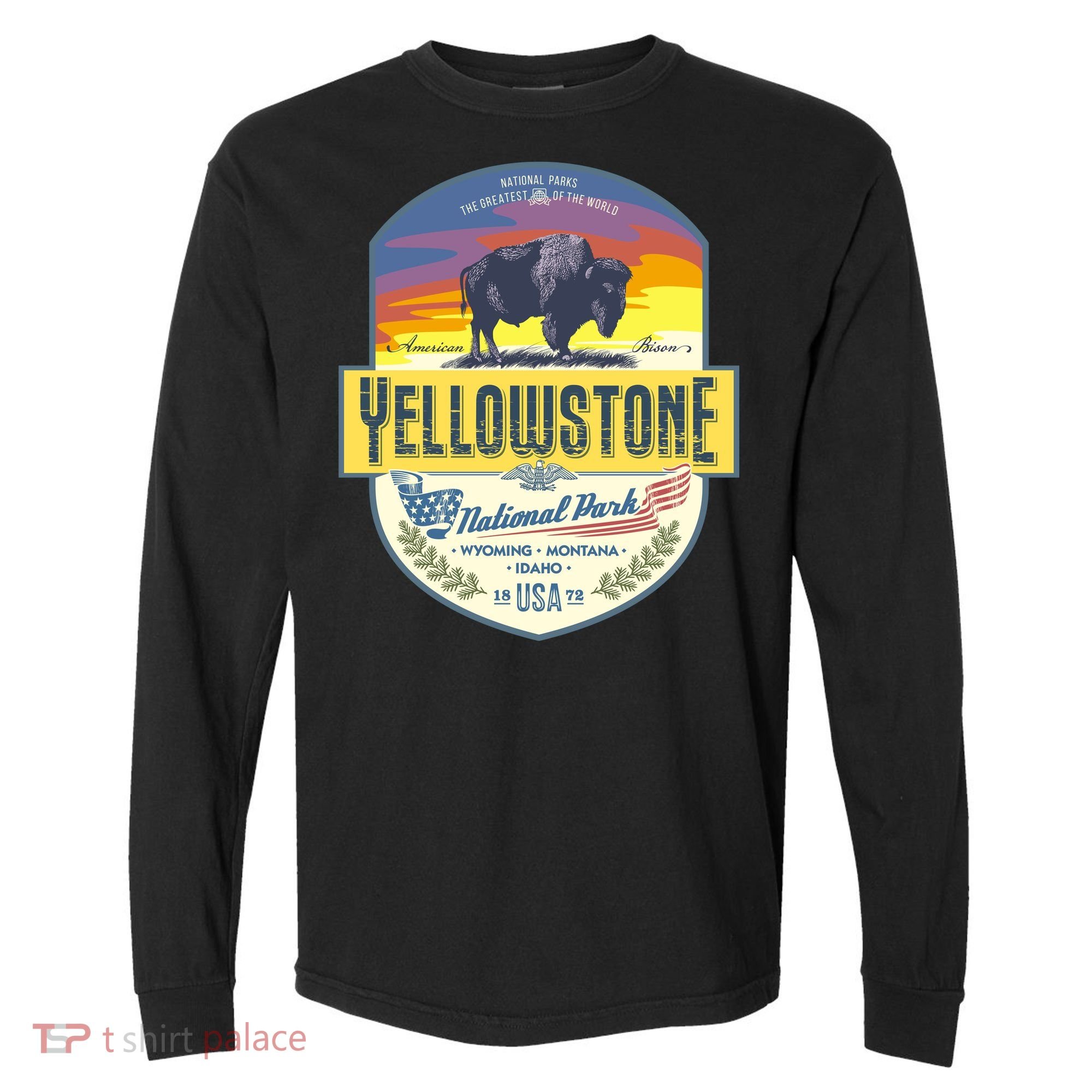 Yellowstone National Park Comfort Colors Heavyweight Long Sleeve T-Shirt
