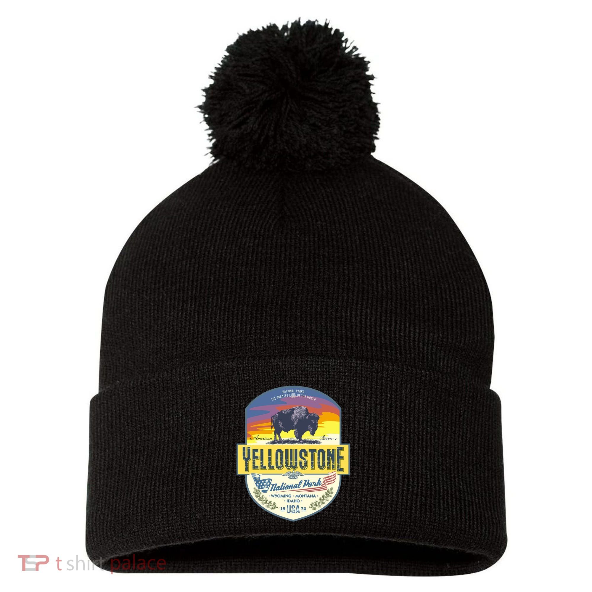 Yellowstone National Park Pom Pom 12in Knit Beanie