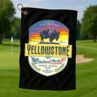 Yellowstone National Park Golf Towel thumb 1