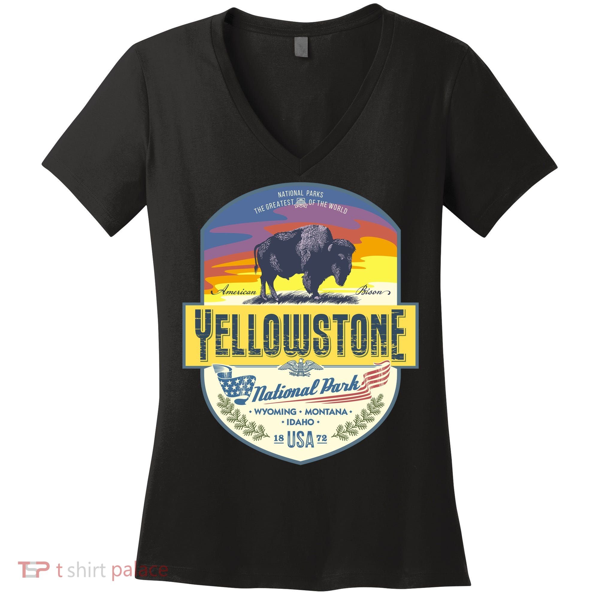 Yellowstone National Park Women's V-Neck T-Shirt