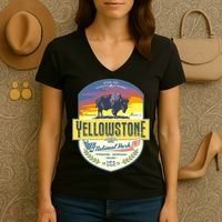 Yellowstone National Park Women's V-Neck T-Shirt thumb 3