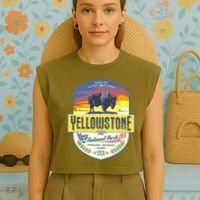 Yellowstone National Park Garment-Dyed Women's Muscle Tee thumb 4